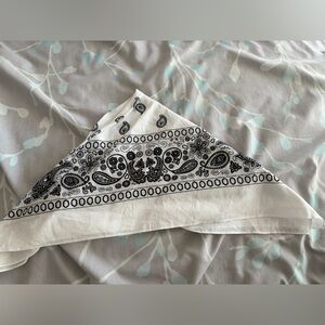 Black and White Paisley Bandana